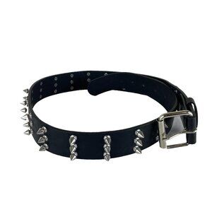 Hot Topic Leather Spiked Belt 32 /34 Black Unisex Y2K Grunge Goth Punk Emo